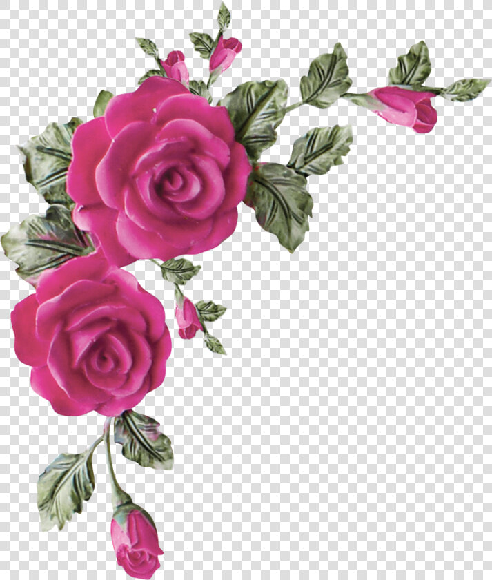 Valentina Touchofroses El76   Pink Rose Corner Border Design  HD Png DownloadTransparent PNG