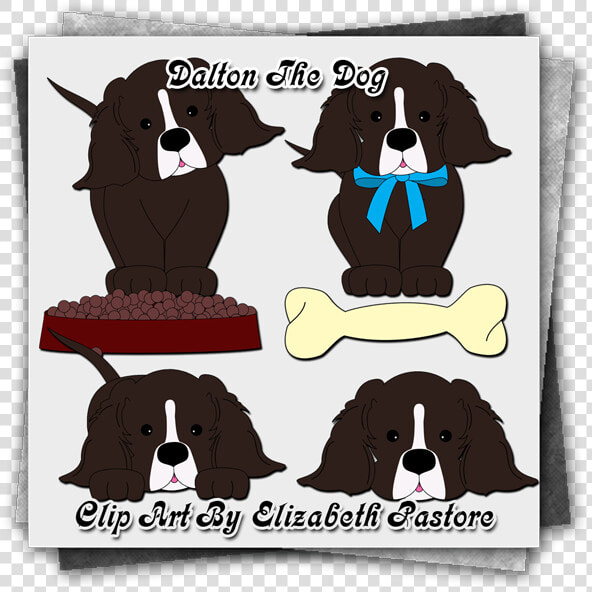 Dog Clip Art  Brown Dog  Dog Cards  Dog Bones  Printable   French Spaniel  HD Png DownloadTransparent PNG