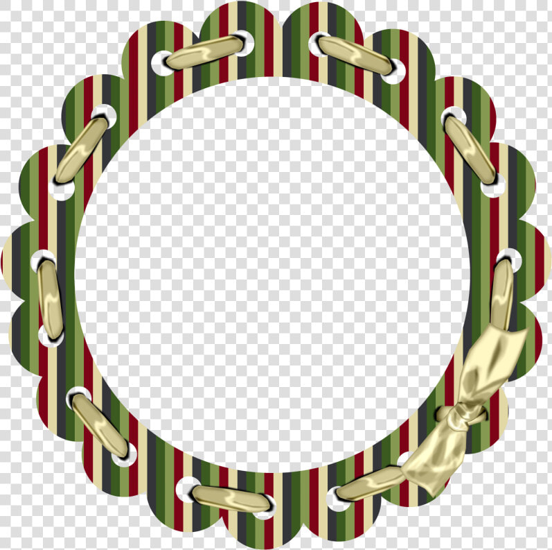 Laced Ribbon Christmas Frames  Christmas Colors  Christmas   Christmas Circle Ribbon  HD Png DownloadTransparent PNG