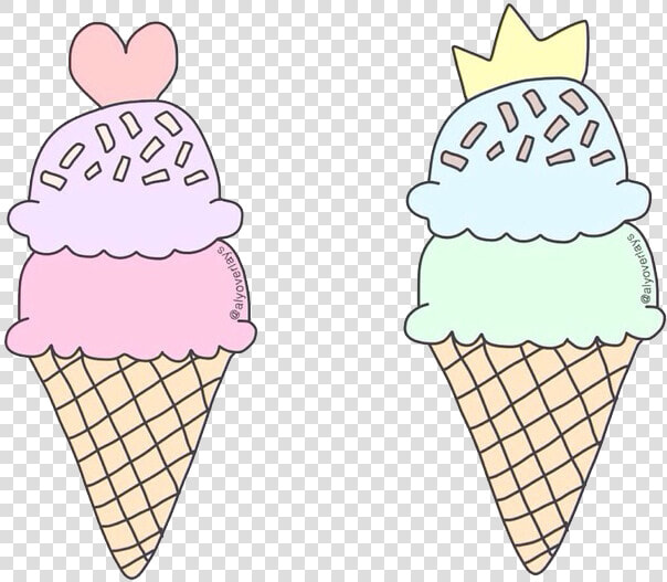 Ice Cream Cones Tumblr Drawing   Лд Картинки Для Срисовки  HD Png DownloadTransparent PNG