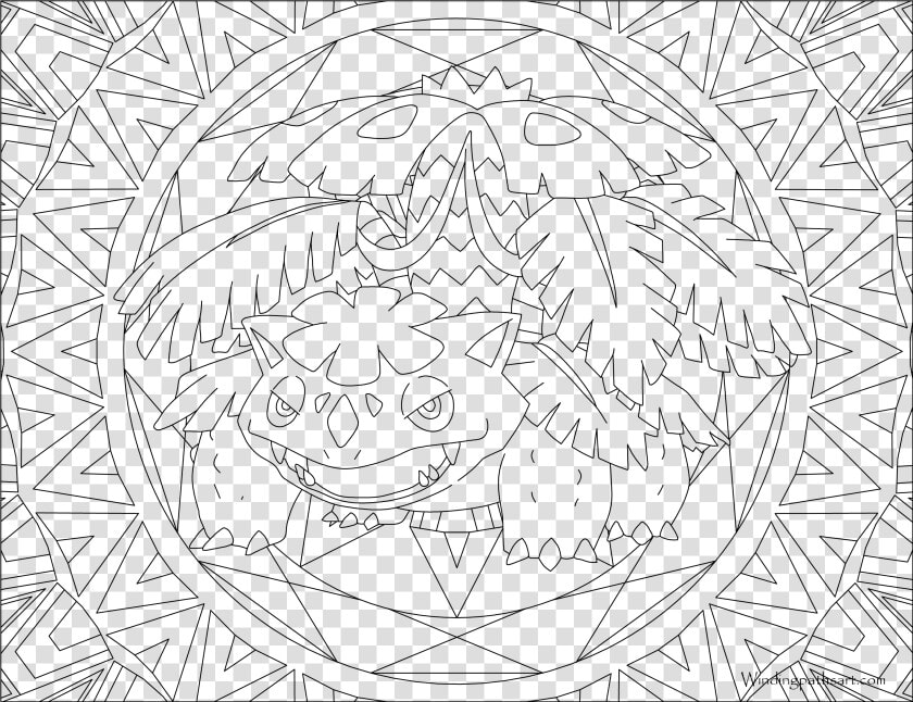 003 Venusaur Pokemon Coloring Page   Venusaur Pokemon Mandala Coloring Pages  HD Png DownloadTransparent PNG