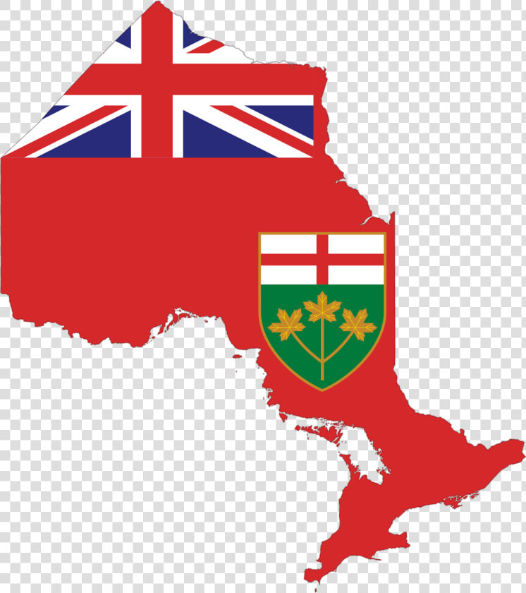 Ontario Flag Map  HD Png DownloadTransparent PNG