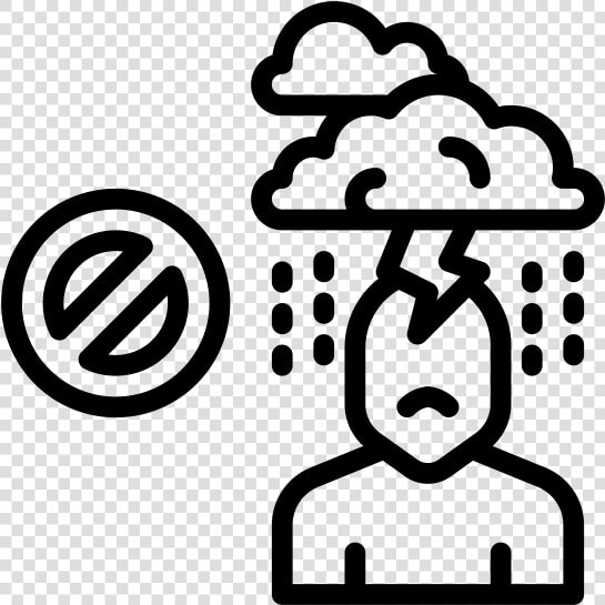 Cartoon Of Person With A Thunder Cloud Above Their   Life Icon Transparent Background  HD Png DownloadTransparent PNG