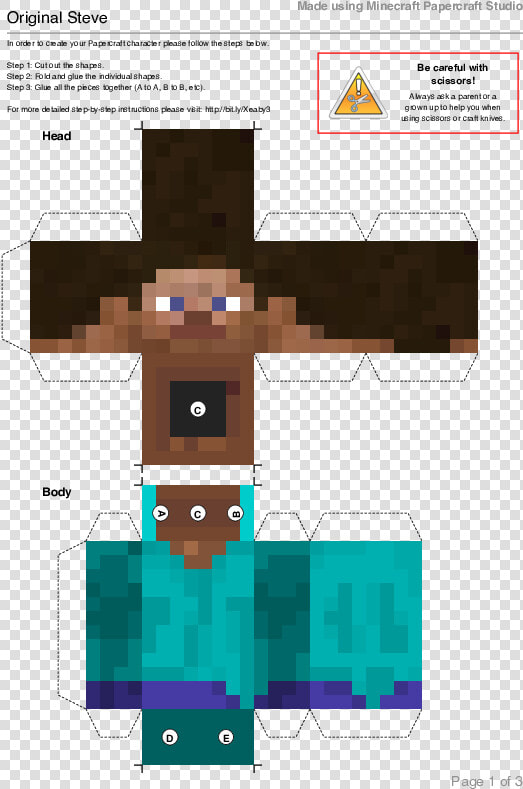 Minecraft Minecraft Papercraft Studio Steve  HD Png DownloadTransparent PNG