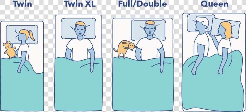 Queen Size Bed Dimensions   Queen Vs Full Size  HD Png DownloadTransparent PNG