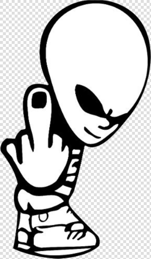  alien  fuckyou  middlefinger   Calvin Peeing Middle Finger  HD Png DownloadTransparent PNG