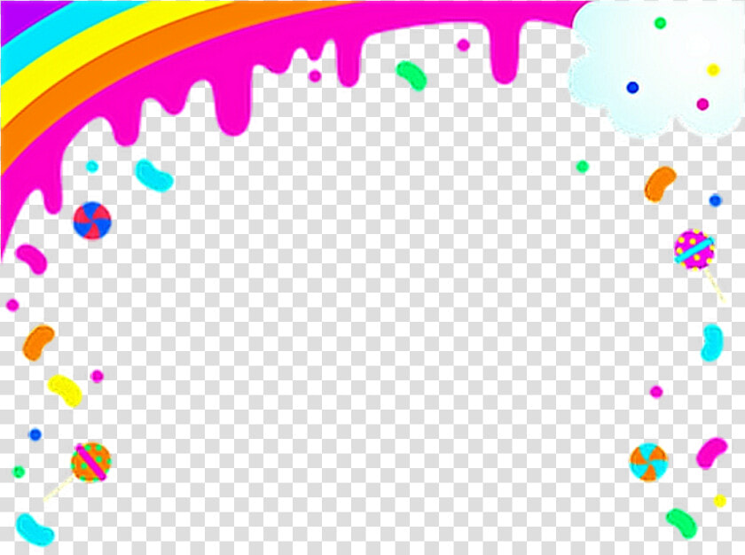  frame  cute  colorful  dripping  rainbow  candy   Cute Colorful Frame Clipart  HD Png DownloadTransparent PNG