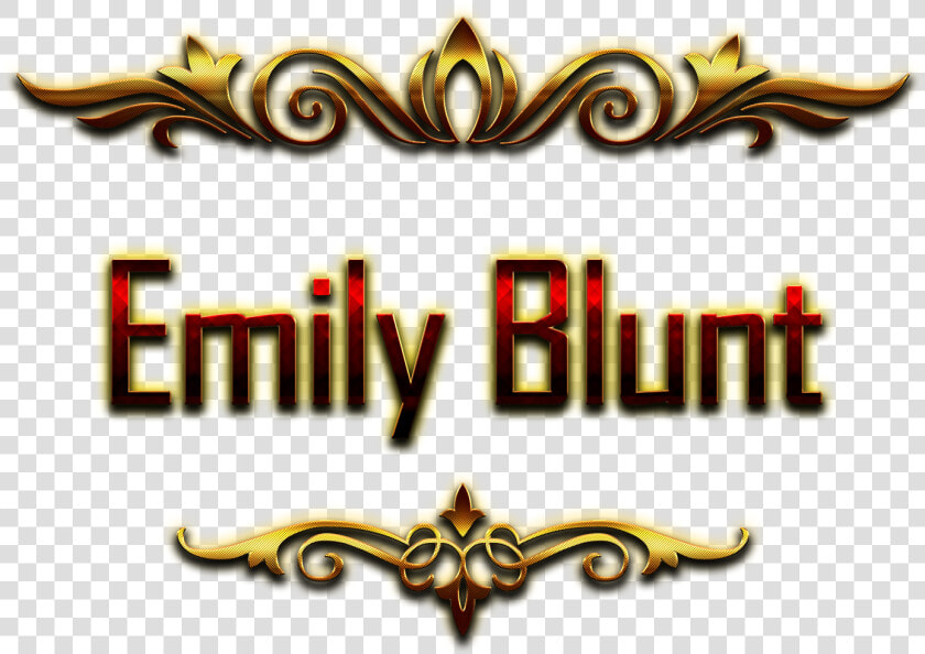 Emily Blunt Decorative Name Png  Transparent PngTransparent PNG