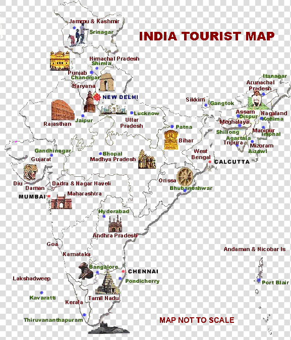 Famous Places In India Map  HD Png DownloadTransparent PNG