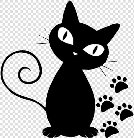 Persian Cat Norwegian Forest Cat Kitten Black Cat Cartoon   Cartoon Paw Print Cat  HD Png DownloadTransparent PNG