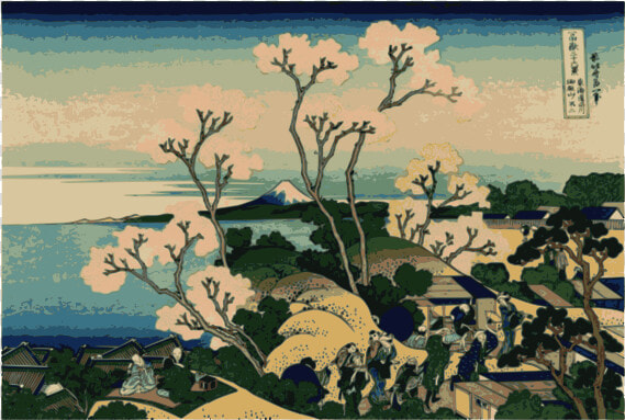 Ilustration Of View Of Mount Fuji From Gotenyama  Shingawa   Hokusai 36 Views Of Mount Fuji  HD Png DownloadTransparent PNG