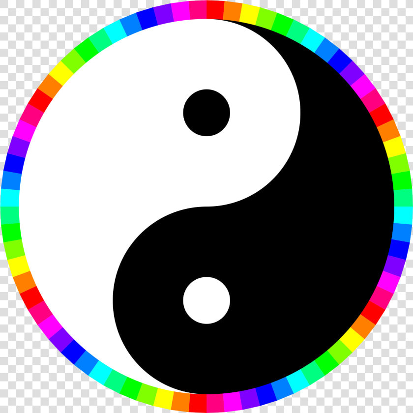 Rainbow Clipart Wheel   Yin Yang Color Wheel  HD Png DownloadTransparent PNG