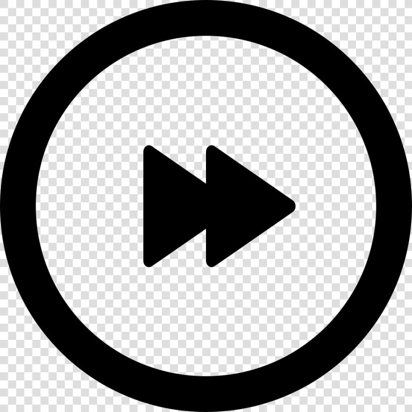 Fast Forward Circular Button   No Derivative Works Symbol  HD Png DownloadTransparent PNG