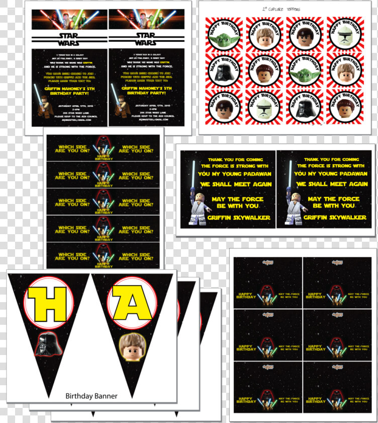 Lego Star Wars Party   Star Wars Birthday Invitations  HD Png DownloadTransparent PNG