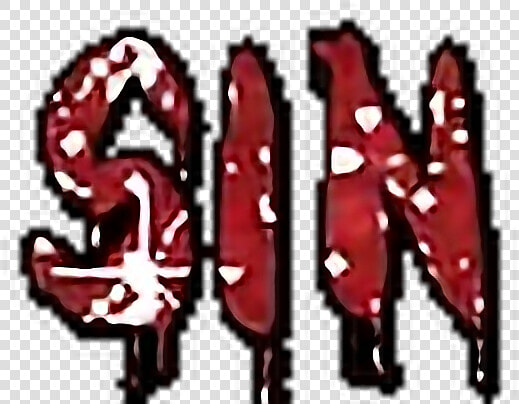  sin  red  sparkle  goth  punk  emo  grunge  alt  alternative   Sin Grunge Text Emo  HD Png DownloadTransparent PNG