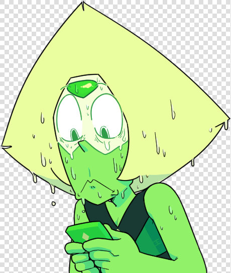 Green Vertebrate Cartoon Yellow Fictional Character   Steven Universe Tumblr Peridot  HD Png DownloadTransparent PNG