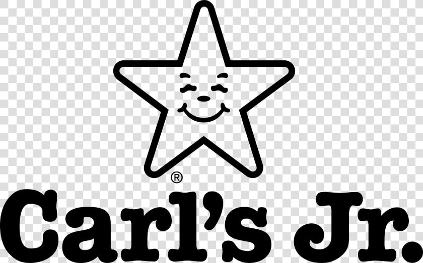 Carls Jr Logo Black And White  HD Png DownloadTransparent PNG