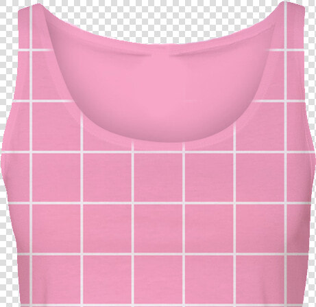 Pink Grid Crop Tank   Active Tank  HD Png DownloadTransparent PNG