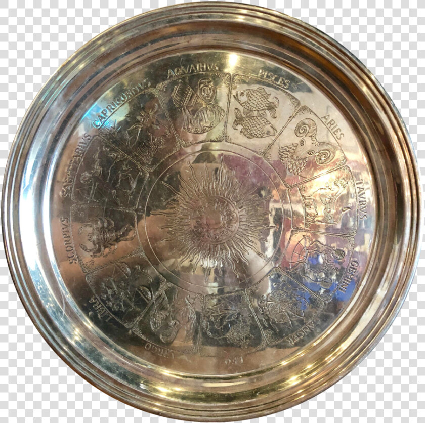 1950s Vintage Zodiac Silver Serving Tray 8757  HD Png DownloadTransparent PNG