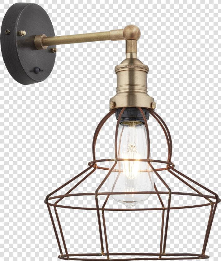 Brooklyn Rusty Cage Wall Light   Light Fixture  HD Png DownloadTransparent PNG