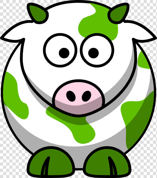 Green Cow Svg Clip Arts   Cartoon Cow Transparent Background  HD Png DownloadTransparent PNG