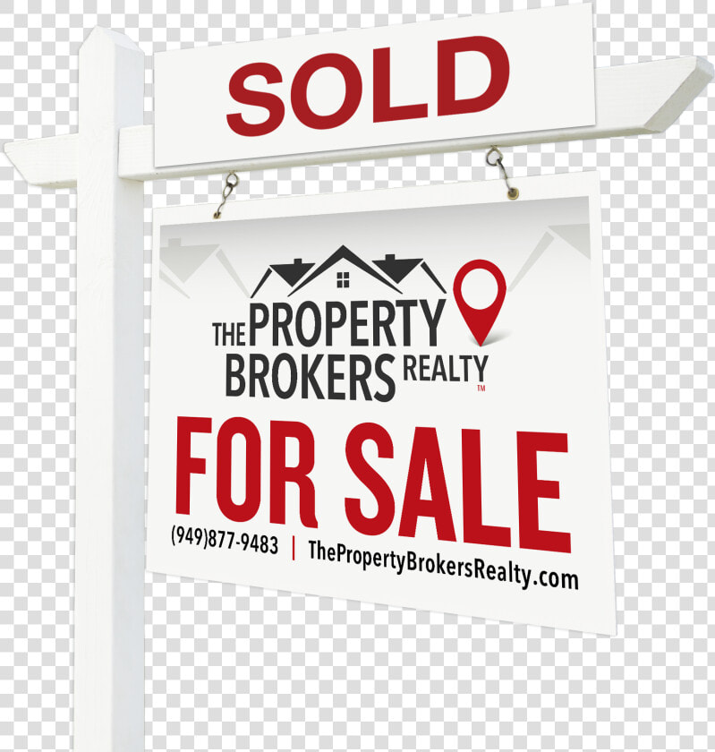 Professional Yard Sign Listed By The Property Brokers   Banner  HD Png DownloadTransparent PNG