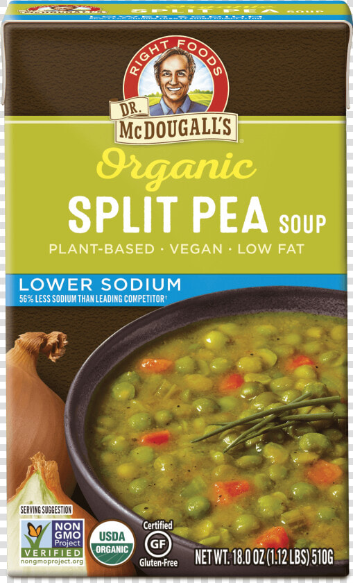 Organic Split Pea Gluten Free Lower Sodium Soup 6 Pack   John A  Mcdougall  HD Png DownloadTransparent PNG