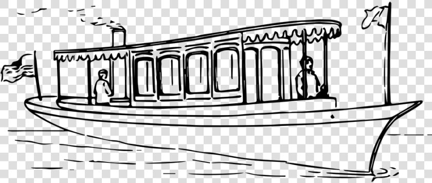 Boat  Powered  Steam  Transportation   Boat Or Ship Drawing  HD Png DownloadTransparent PNG