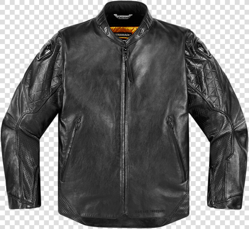 Icon 1000 Black Leather Retrograde Mens Motorcycle   Icon 1000 Jackets  HD Png DownloadTransparent PNG