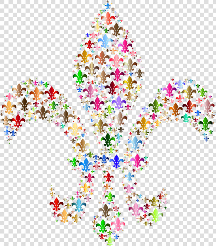 Colorful Fleur De Lis Fractal 3 Clip Arts   Fleur De Lis Colorful  HD Png DownloadTransparent PNG