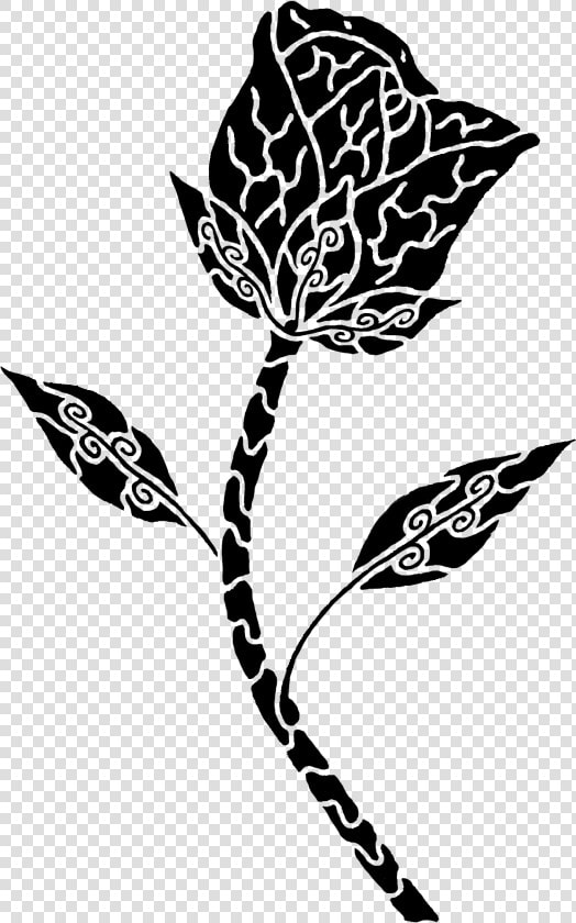 Tribal Rose Tattoo   Transparent Rose Tattoo Designs  HD Png DownloadTransparent PNG