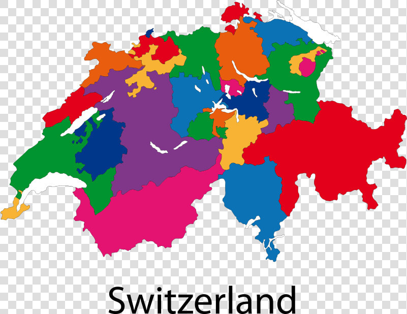 Colourful Map Of Switzerland Png Image   Switzerland Map Vector  Transparent PngTransparent PNG