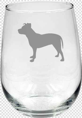 Staffordshire Bull Terrier Dog Stemless Wine title   Bull Terrier  miniature   HD Png DownloadTransparent PNG