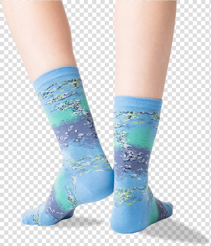 Womens Monet S Water Lilies Socks Class Slick Lazy   Sock  HD Png DownloadTransparent PNG