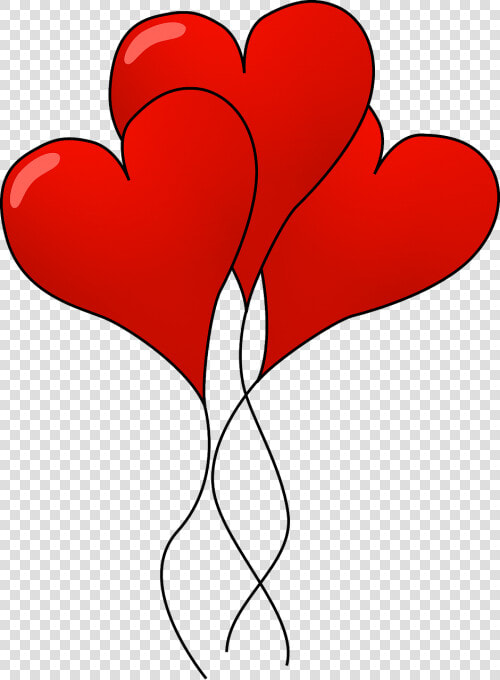 Hearts Balloons Red   Heart Shaped Balloons Clipart  HD Png DownloadTransparent PNG