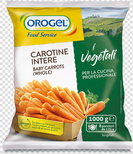 Baby Carrots   Orogel Carciofi  HD Png DownloadTransparent PNG