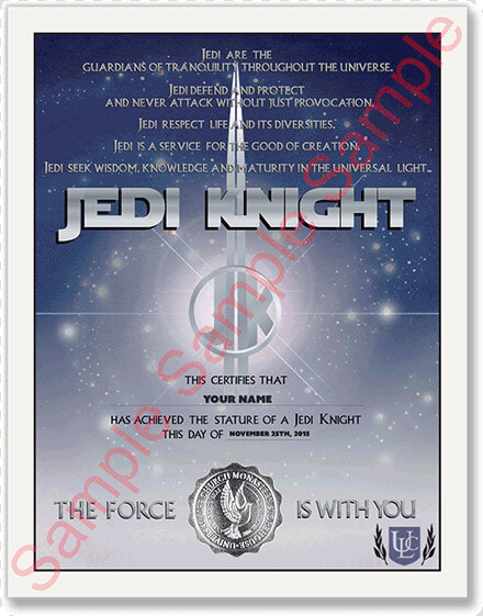 Jedi Knight Credential   Jedi Knight Certificate  HD Png DownloadTransparent PNG