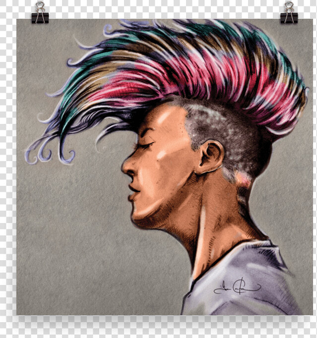 Punk Rock Colorful Girl Poster   Punk Rock  HD Png DownloadTransparent PNG