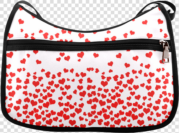 Red Falling Hearts On Pink Crossbody Bags   Handbag  HD Png DownloadTransparent PNG