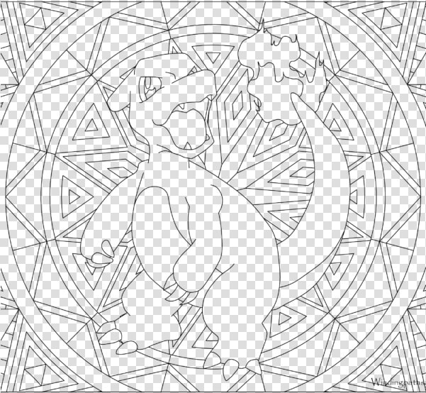 Adult Pokemon Coloring Page Charmeleon   Detective Pikachu Coloring Pages  HD Png DownloadTransparent PNG