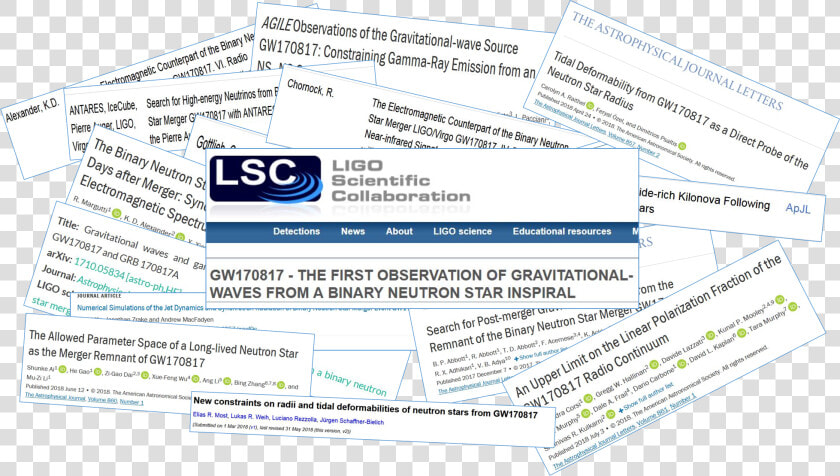 Bns Headlines   Ligo Scientific Collaboration  HD Png DownloadTransparent PNG