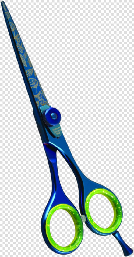 Samurai Barber Shears Blue Titanium With Unique Texture  HD Png DownloadTransparent PNG