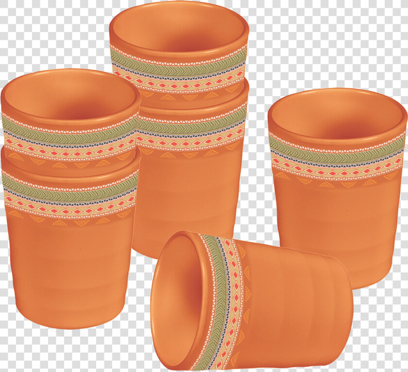 6 Pc Persian Terra Cotta Matt Tumbler   Glass Set   Earthenware  HD Png DownloadTransparent PNG