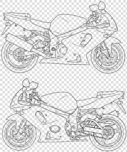 Motorcycle Outline Vector   Motorcycle Outline Drawing  HD Png DownloadTransparent PNG