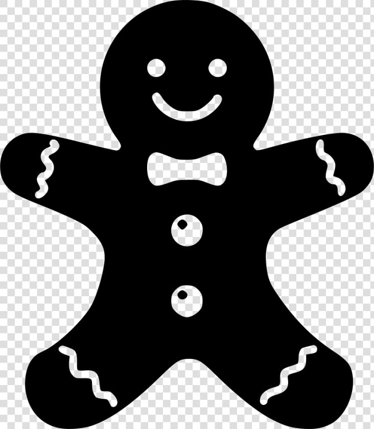 Xmas Ginger Bread Gift Cookie   Christmas Gingerbread Man Silhouette  HD Png DownloadTransparent PNG