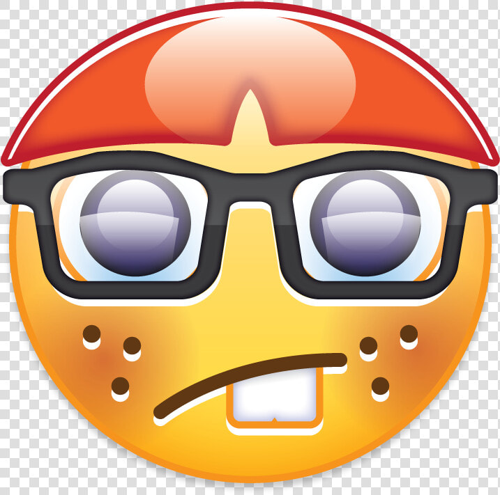 Smiley Emoji Nerd Goggles   Emoji  HD Png DownloadTransparent PNG