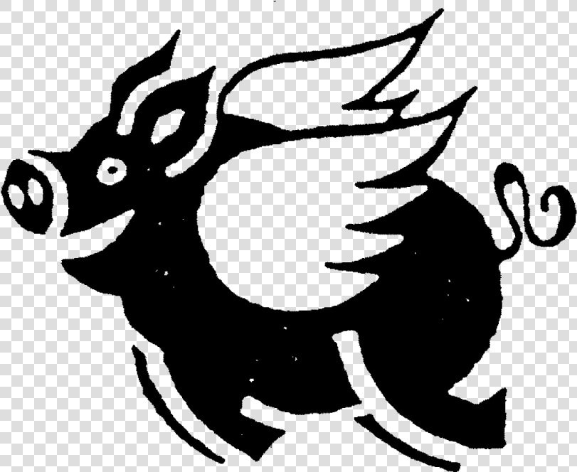 Flying Pig Rubber Stamp Title Flying Pig Rubber Stamp   Pig Stamp  HD Png DownloadTransparent PNG