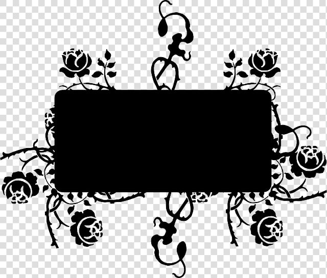 Design  Flowers  Banner  Rose  Blank  Decoration  Thorn   Logo  HD Png DownloadTransparent PNG