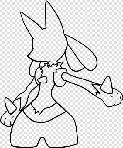 How To Draw Lucario   Lucario Outline  HD Png DownloadTransparent PNG