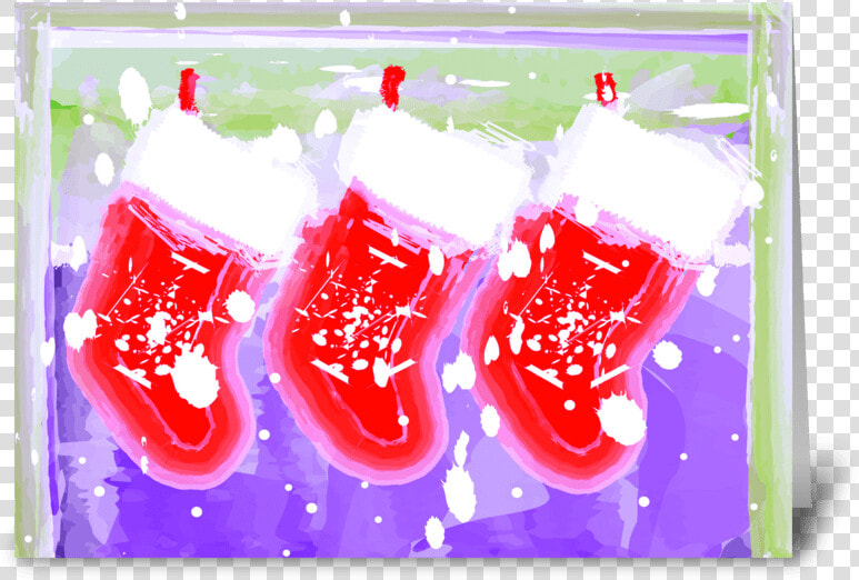 Christmas Stockings Of Joy Greeting Card   Greeting Card  HD Png DownloadTransparent PNG